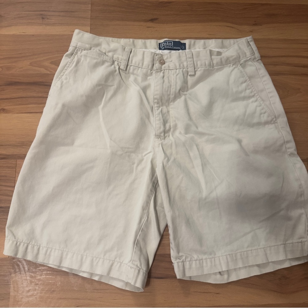 Ralph Lauren Men's Tan Flat Front Shorts